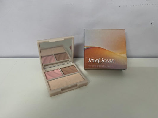 TreeOcean 4-Color Neutral Eyeshadow Palette (Shimmer/Matte)