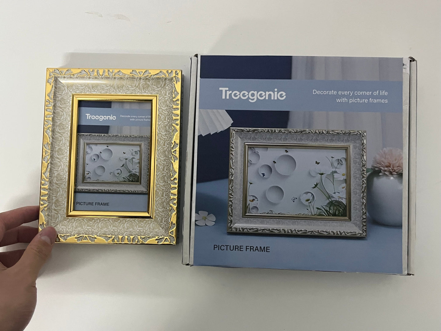 【Treegenie Vintage Embossed Photo Frame】—— Timeless Elegance for Cherished Memories