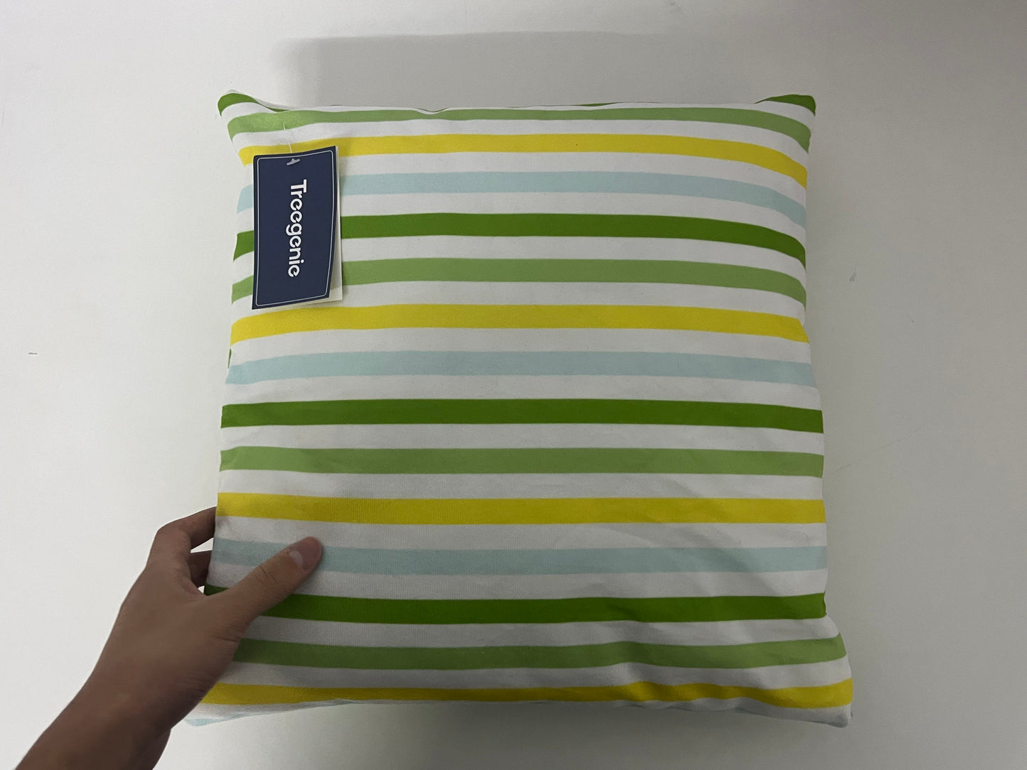 【Treegenie Fresh Stripe Throw Pillow】—— Vibrant Comfort for Bright Spaces