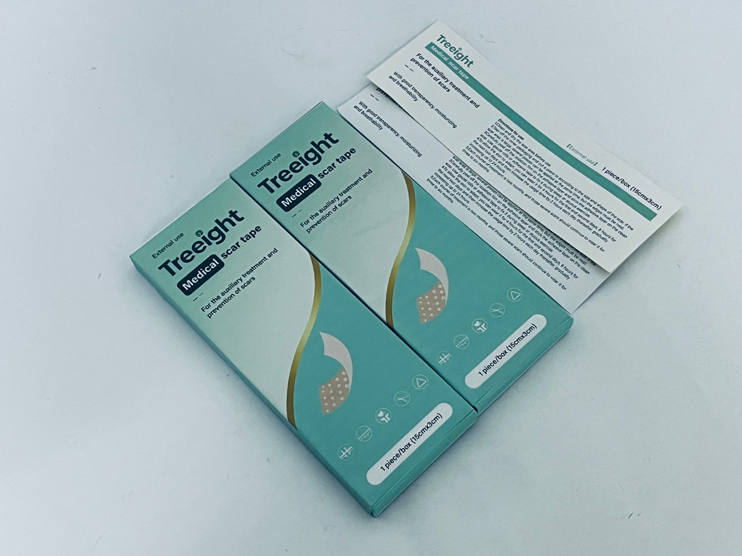 Treeight Medical Scar Tape - 15cm×3cm Silicone Sheets for Auxiliary Scar Treatment & Prevention (Post - Surgical, Burns, Acne Scars)