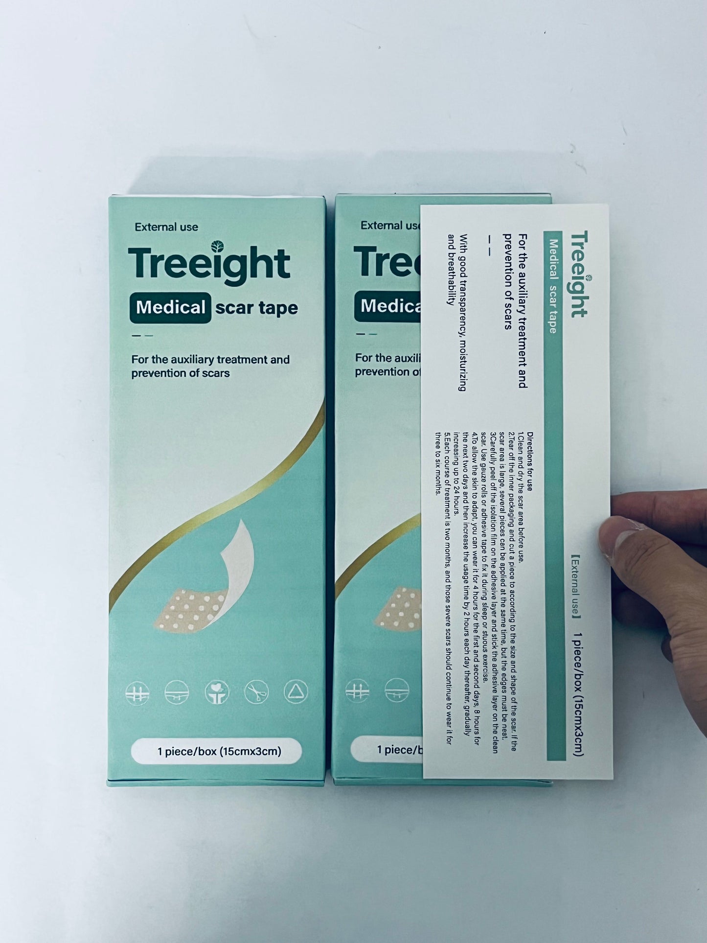 Treeight Medical Scar Tape - 15cm×3cm Silicone Sheets for Auxiliary Scar Treatment & Prevention (Post - Surgical, Burns, Acne Scars)