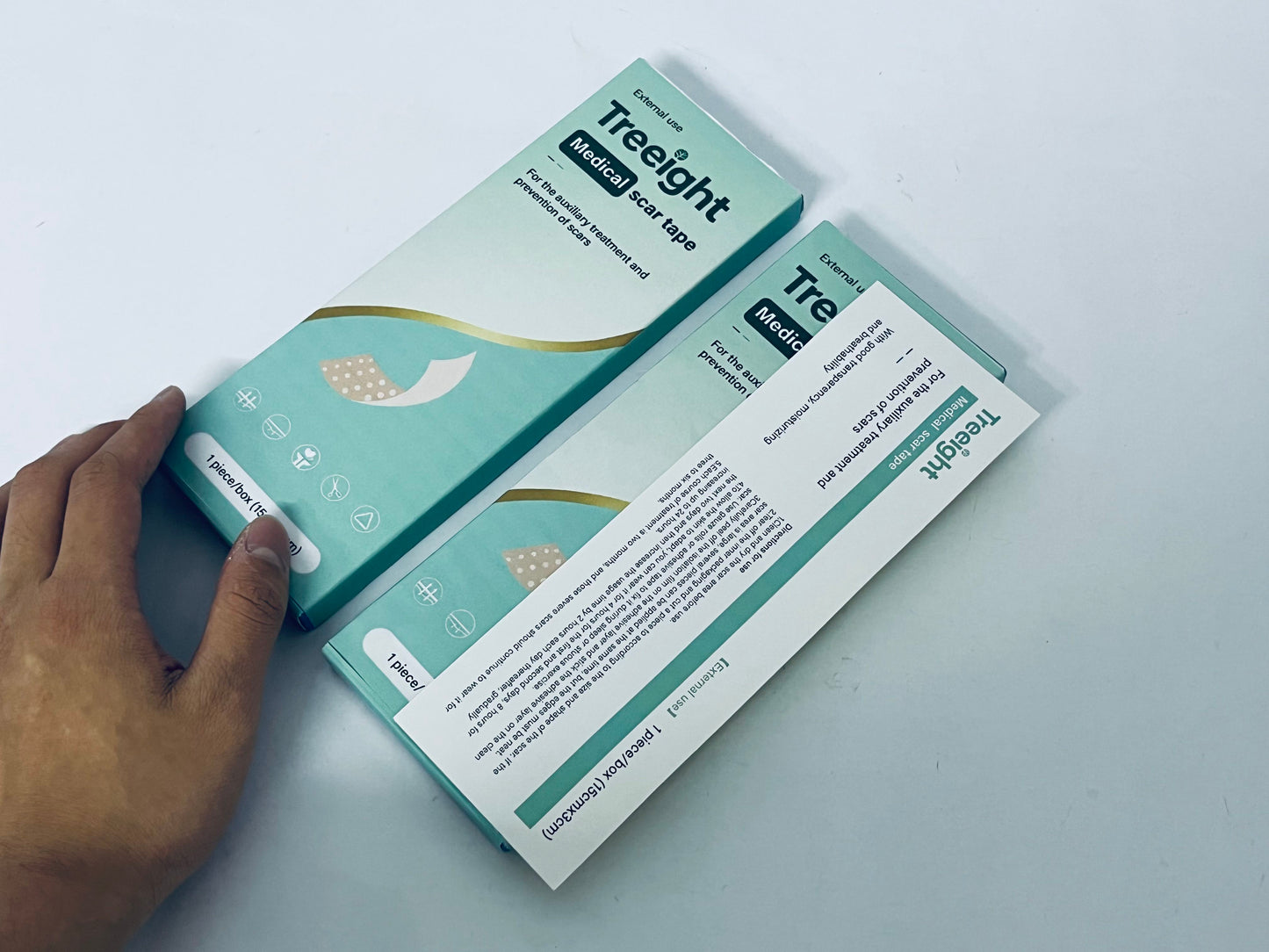 Treeight Medical Scar Tape - 15cm×3cm Silicone Sheets for Auxiliary Scar Treatment & Prevention (Post - Surgical, Burns, Acne Scars)
