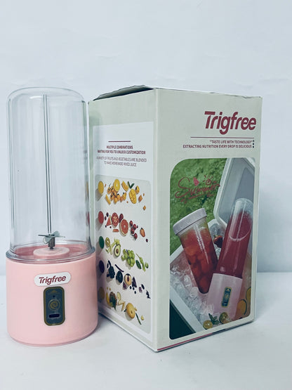 Trigfree Portable Blender,1200 Mah, 500ml, Mini Juicer Machines for the Olderly, Kids, Vegetable and Fruit Blender Cup, rechargeable Juicer Easy to Clean for Work, out
