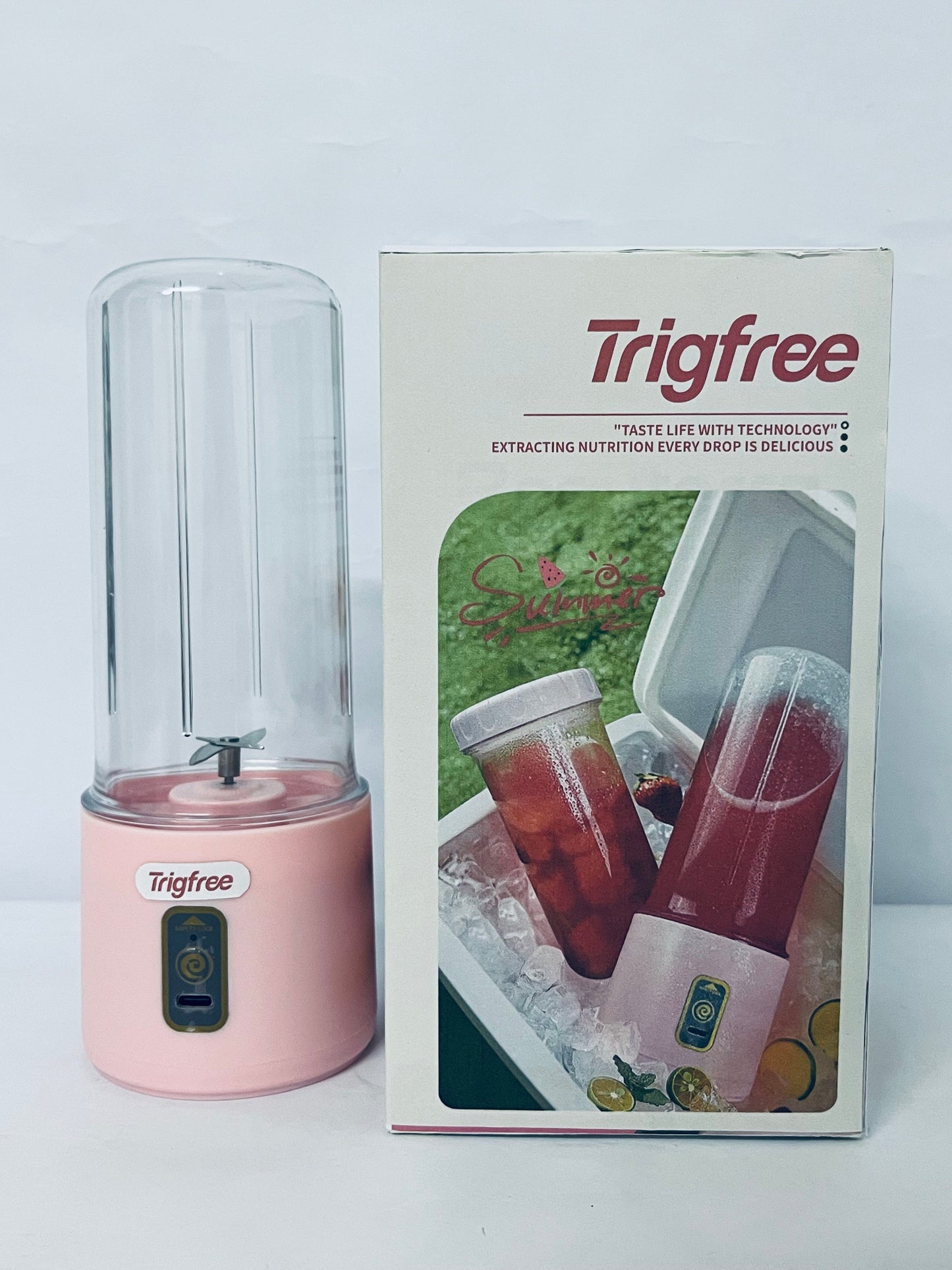 Trigfree Portable Blender,1200 Mah, 500ml, Mini Juicer Machines for the Olderly, Kids, Vegetable and Fruit Blender Cup, rechargeable Juicer Easy to Clean for Work, out