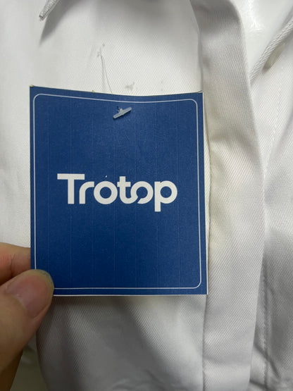 [Trotop Shirts]——Basic Short-Sleeve White Shirt - Loose Versatile Commute Blouse