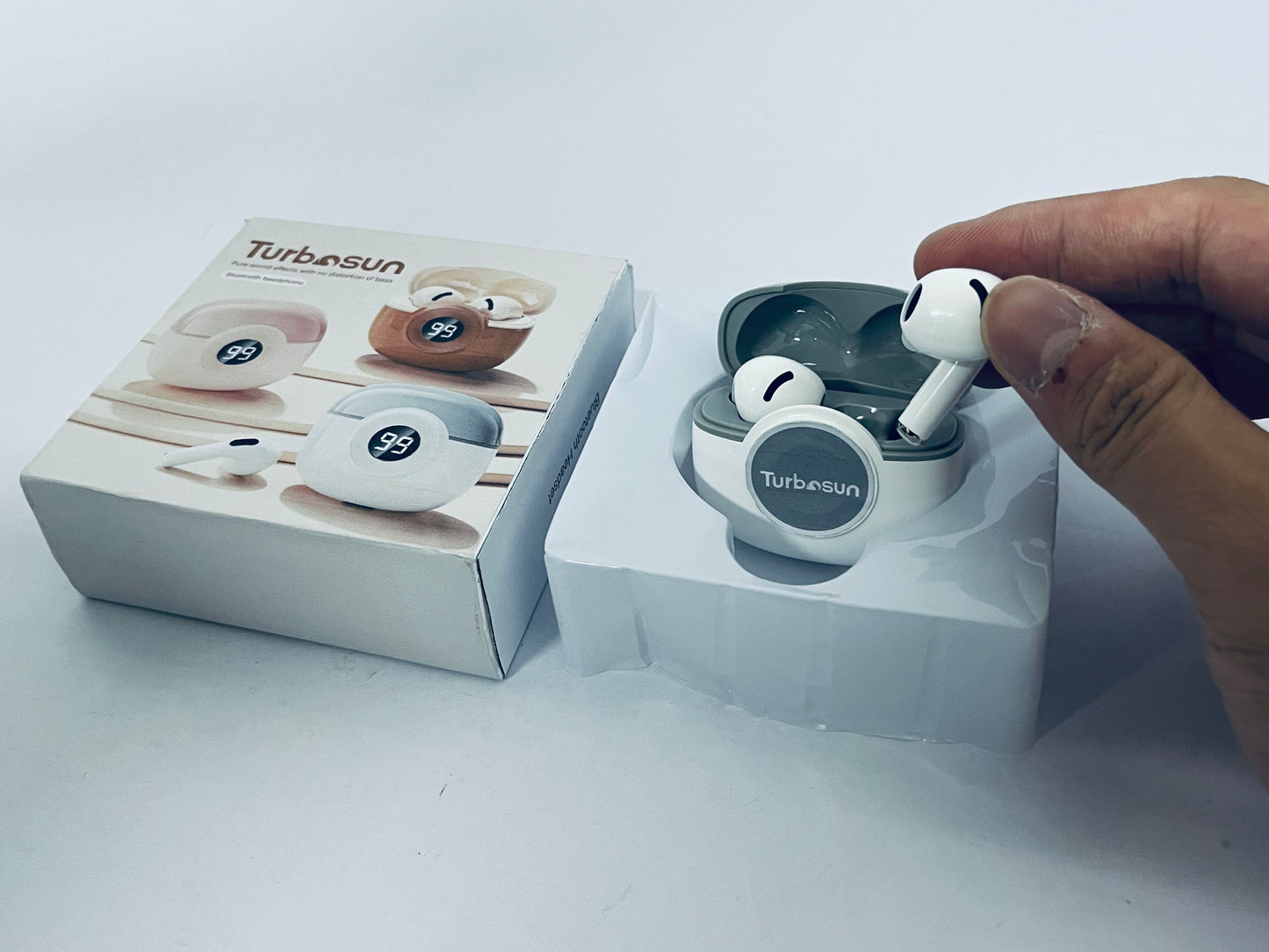 Turbosun Wireless Bluetooth Earbuds | 18 Hours of Battery Life | Apple & Android Compatibility | Built-in Microphone