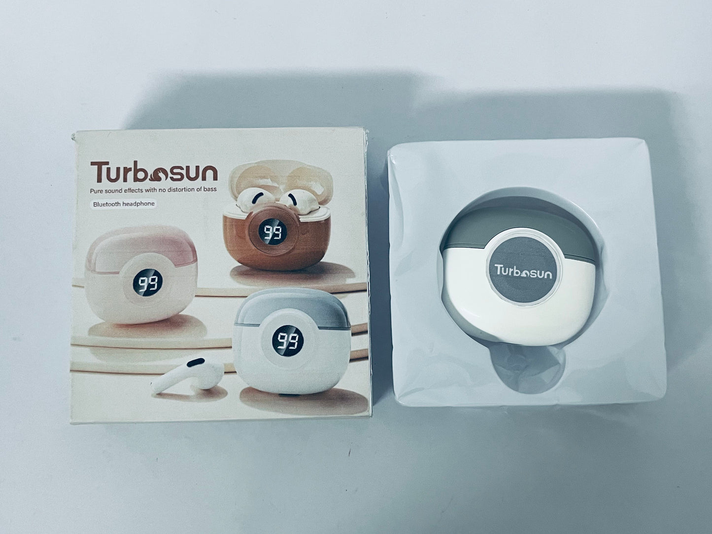 Turbosun Wireless Bluetooth Earbuds | 18 Hours of Battery Life | Apple & Android Compatibility | Built-in Microphone