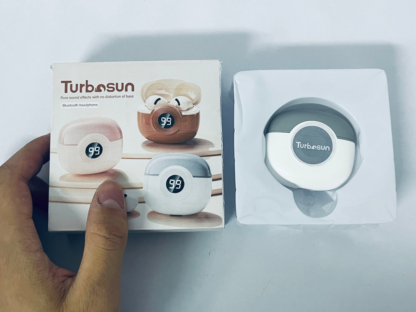 Turbosun Wireless Bluetooth Earbuds | 18 Hours of Battery Life | Apple & Android Compatibility | Built-in Microphone