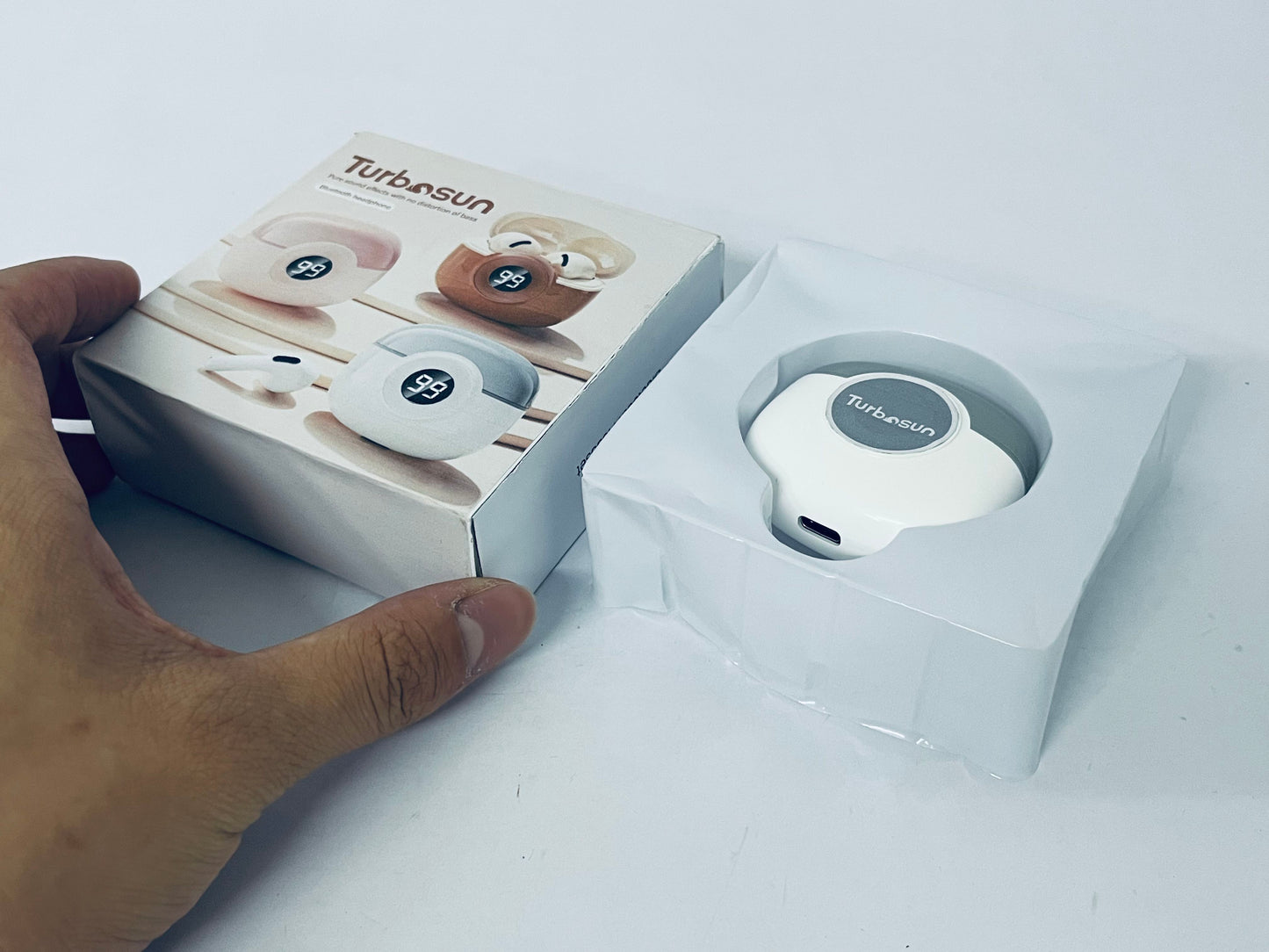 Turbosun Wireless Bluetooth Earbuds | 18 Hours of Battery Life | Apple & Android Compatibility | Built-in Microphone