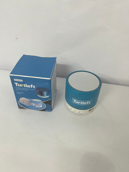 Turtleft Portable Mini Speaker, Super Bass Stereo Rechargeable Speaker with LED Lights