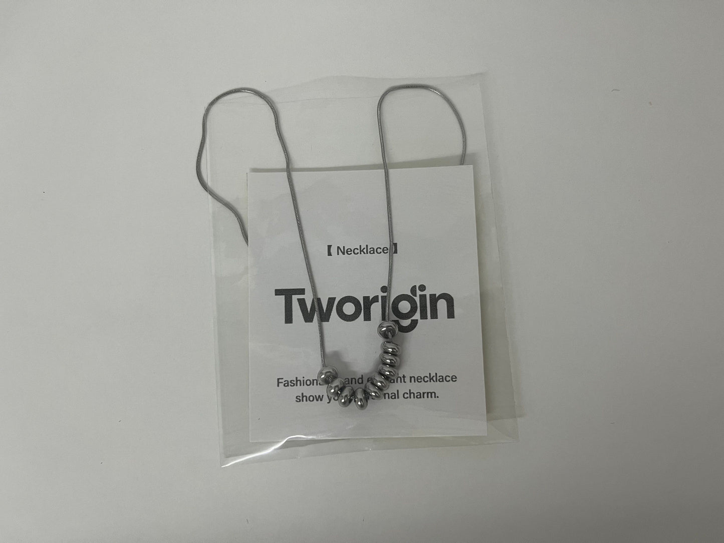 Tworigin Metal Bead Chain Necklace A Minimalist & Premium Essential for Outfit Embellishment