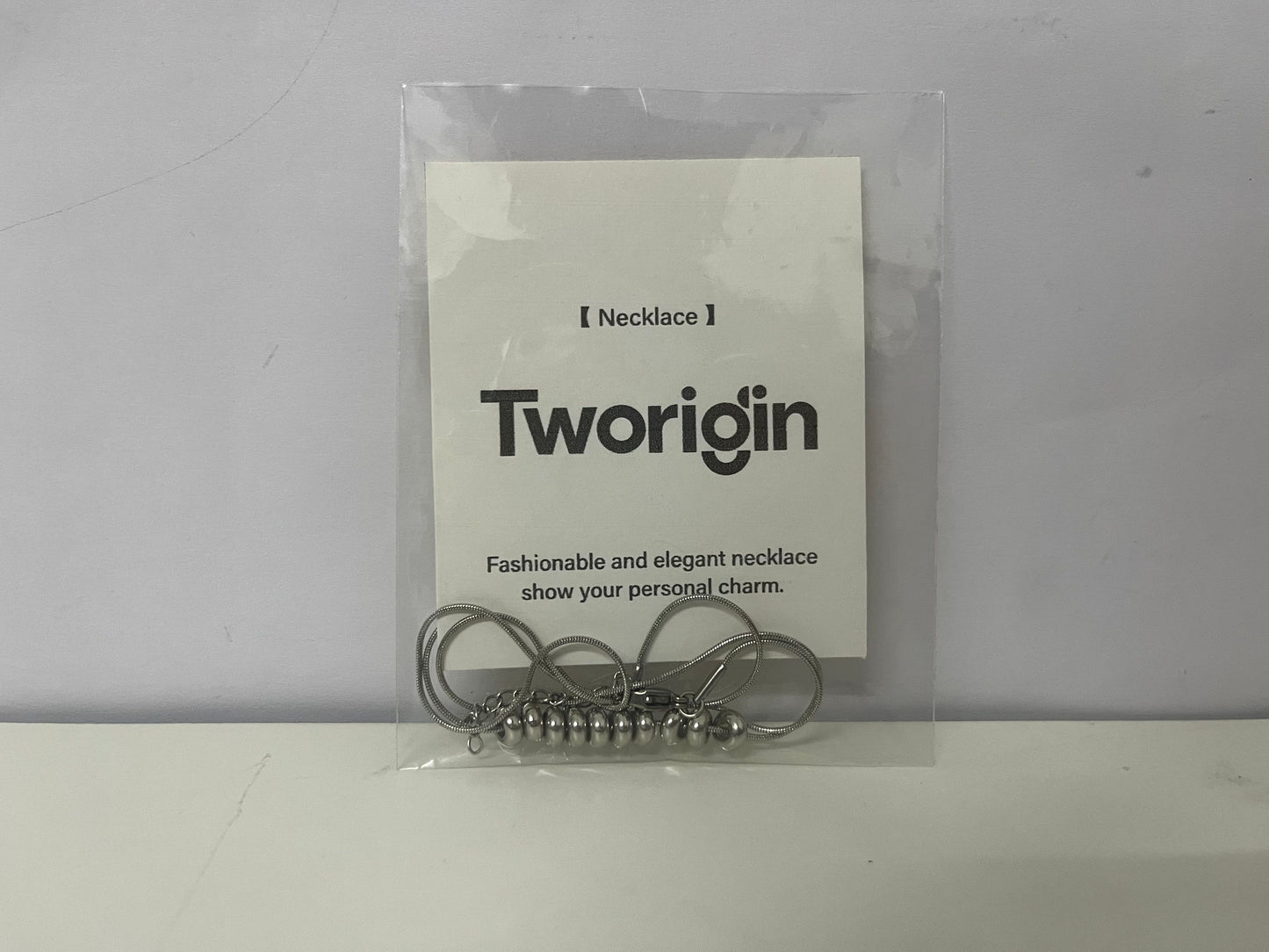 Tworigin Metal Bead Chain Necklace A Minimalist & Premium Essential for Outfit Embellishment