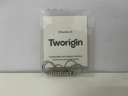 Tworigin Metal Bead Chain Necklace A Minimalist & Premium Essential for Outfit Embellishment