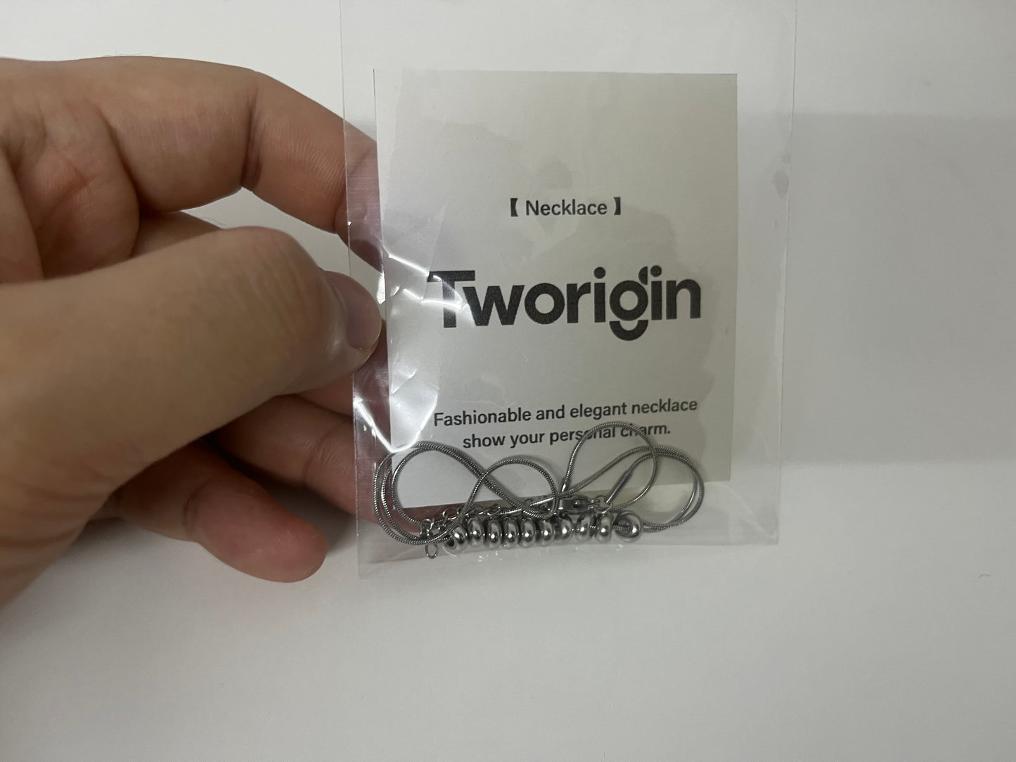 Tworigin Metal Bead Chain Necklace A Minimalist & Premium Essential for Outfit Embellishment