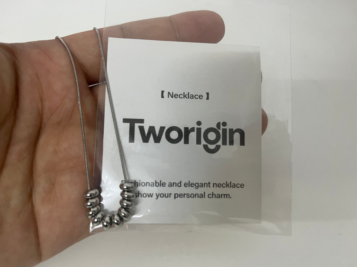 Tworigin Metal Bead Chain Necklace A Minimalist & Premium Essential for Outfit Embellishment
