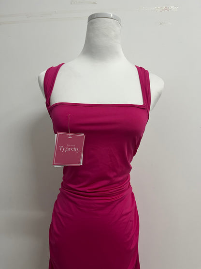 Typretty 2025 Women Spring Summer Sleeveless Backless Dress Sexy Mini Bodycon Square Neck Prom Party Cocktail Graduation Dress