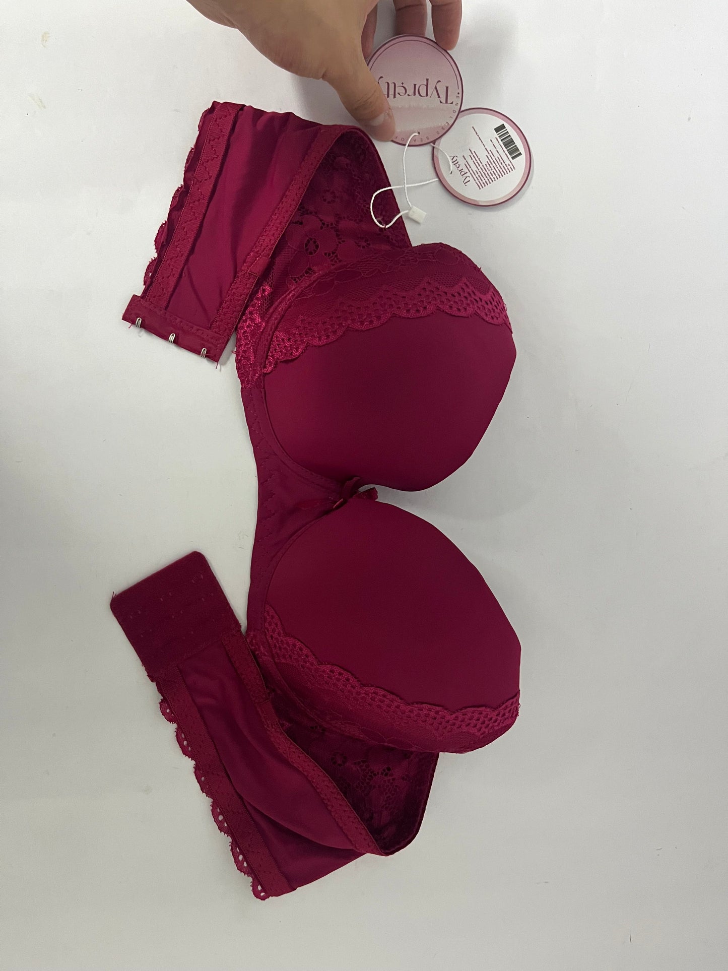 Typretty Women's Push Up Bra Wireless Padded No Underwire Back Smoothing Bralettes Sports Bras