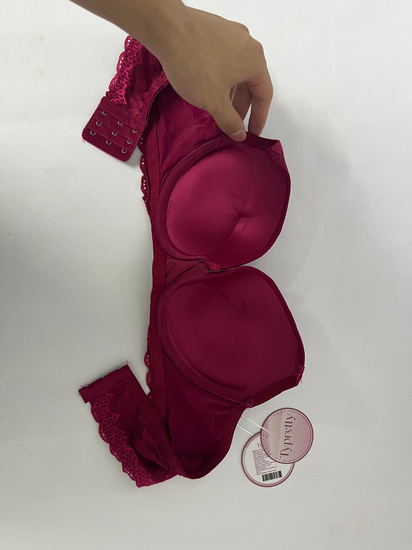 Typretty Women's Push Up Bra Wireless Padded No Underwire Back Smoothing Bralettes Sports Bras