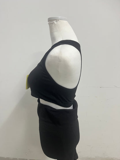 【UAttract Black Racerback 2-Piece Tracksuit】—— Sleek & Comfortable Activewear Set