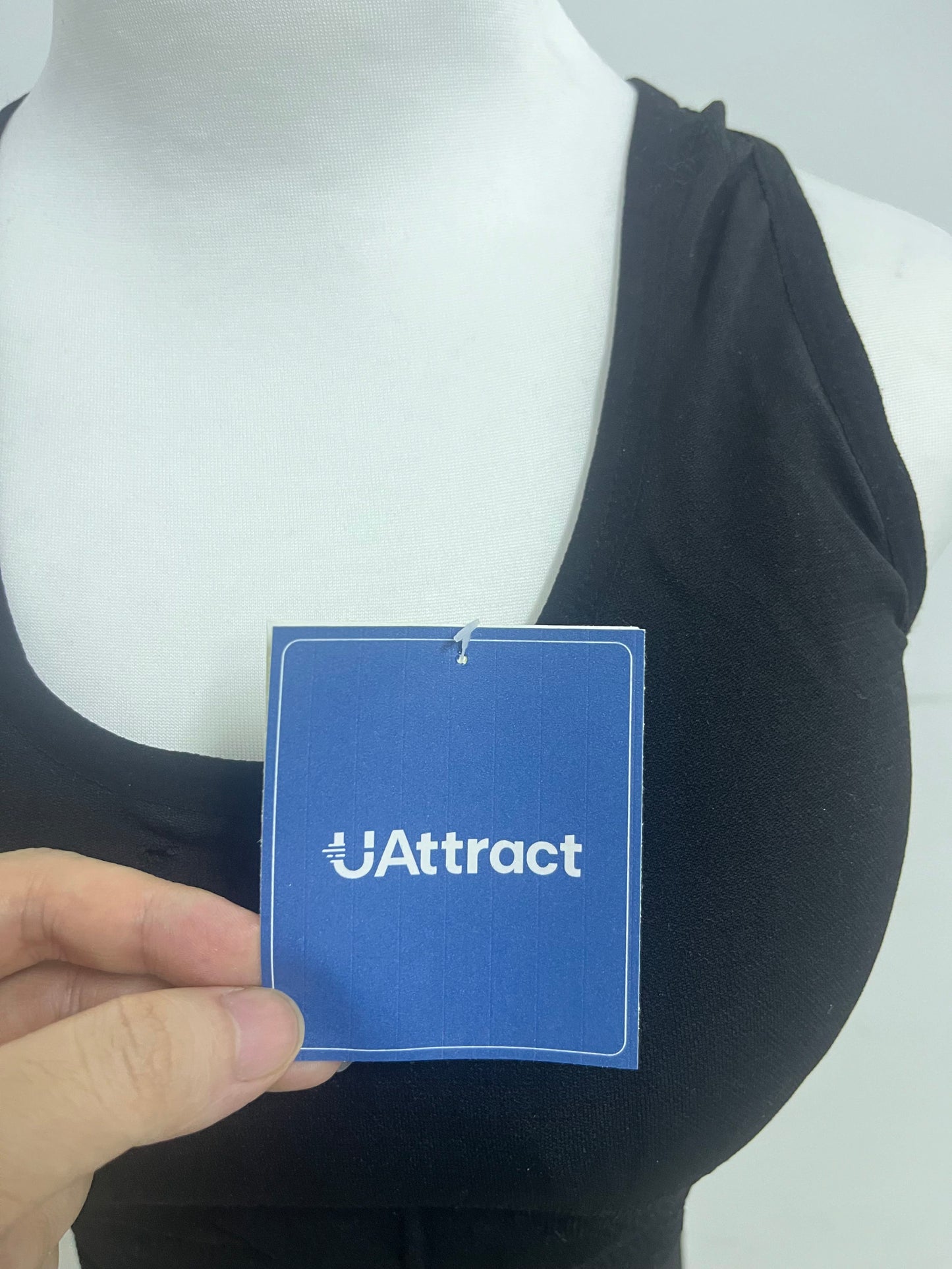 【UAttract Black Racerback 2-Piece Tracksuit】—— Sleek & Comfortable Activewear Set