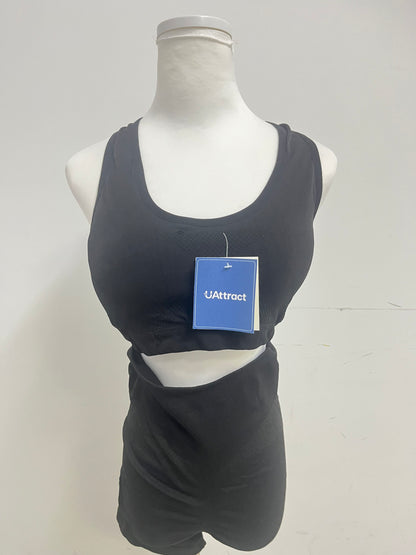 【UAttract Black Racerback 2-Piece Tracksuit】—— Sleek & Comfortable Activewear Set