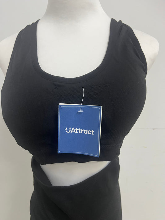 【UAttract Black Racerback 2-Piece Tracksuit】—— Sleek & Comfortable Activewear Set