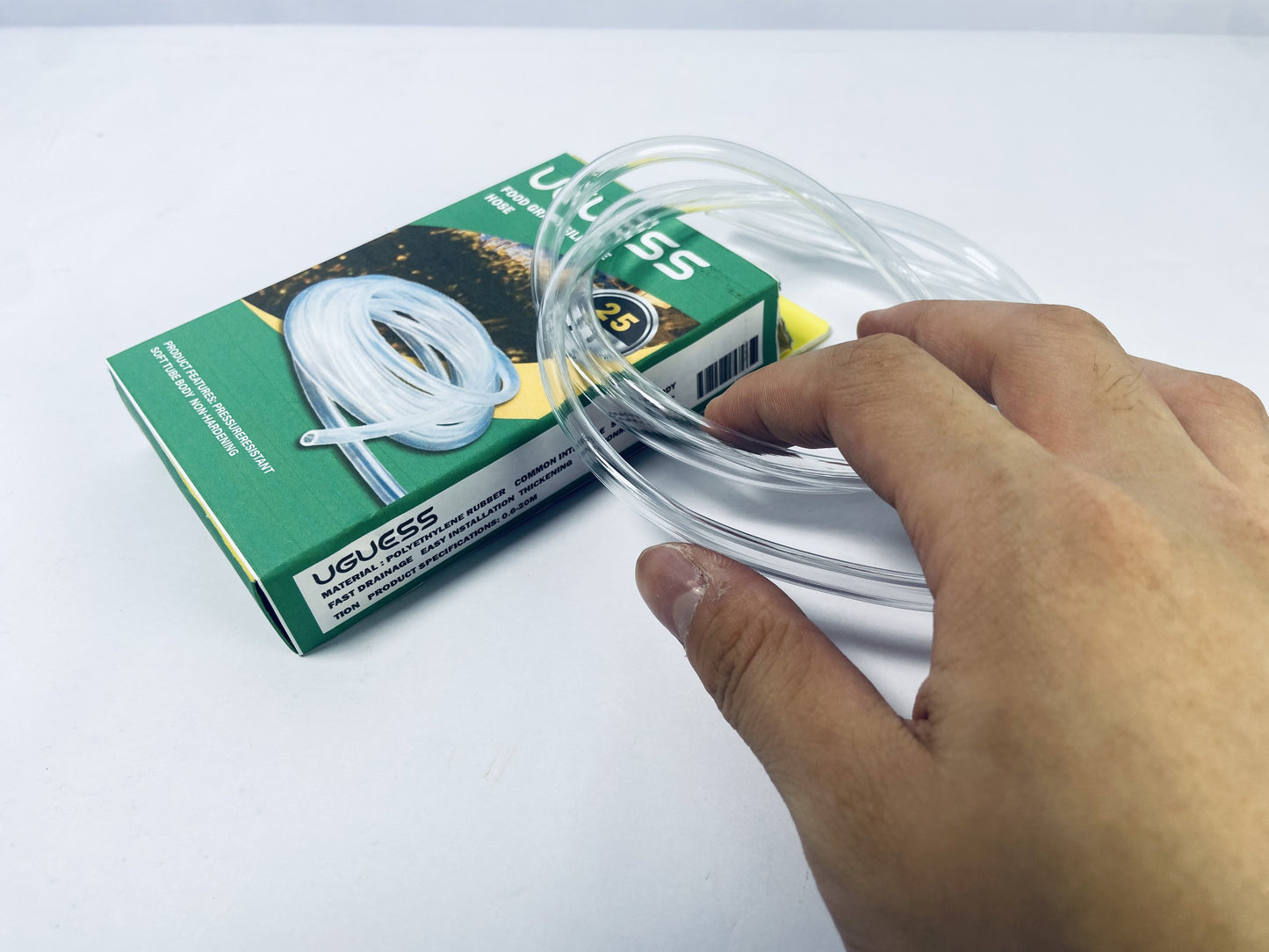 UGUESS PVC Hose Tube,4mm(0.15") ID x 6mm(0.23") OD 3 Meter 9.8ft Clear Vinyl Tubing,Plastic Flexible Water Pipe