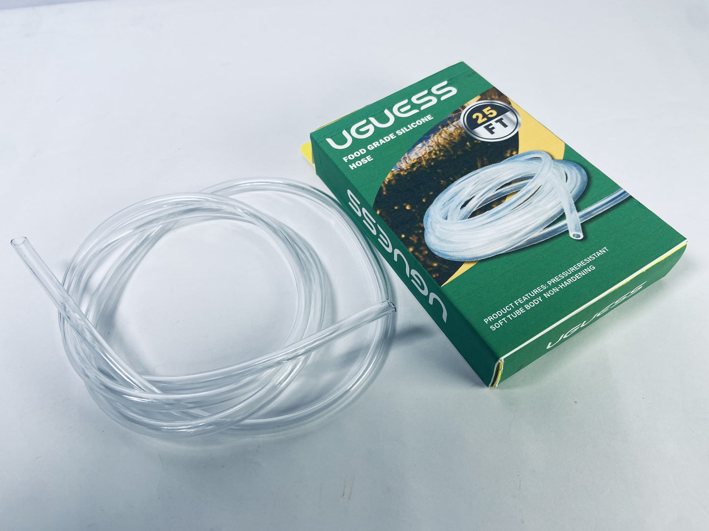 UGUESS PVC Hose Tube,4mm(0.15") ID x 6mm(0.23") OD 3 Meter 9.8ft Clear Vinyl Tubing,Plastic Flexible Water Pipe