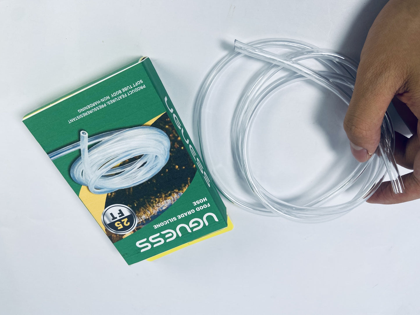 UGUESS PVC Hose Tube,4mm(0.15") ID x 6mm(0.23") OD 3 Meter 9.8ft Clear Vinyl Tubing,Plastic Flexible Water Pipe
