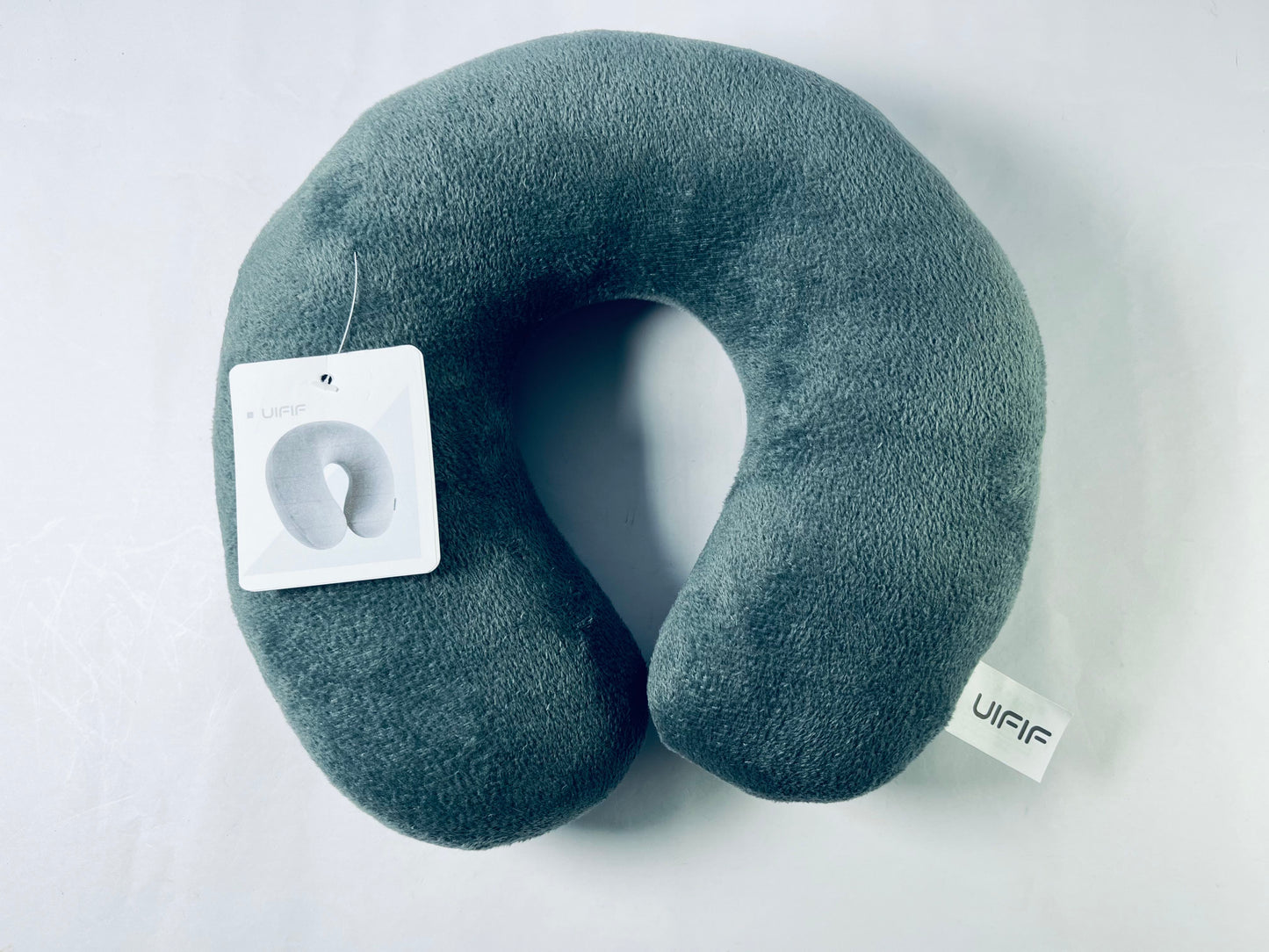 UIFIF Travel Pillow 100% Pure Memory Foam Travel Neck Pillow, Airplane Pillow for Traveling、Car、Home、Office，Washable Cover