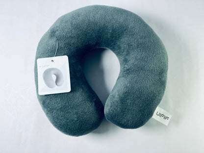 UIFIF Travel Pillow 100% Pure Memory Foam Travel Neck Pillow, Airplane Pillow for Traveling、Car、Home、Office，Washable Cover