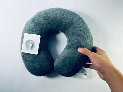 UIFIF Travel Pillow 100% Pure Memory Foam Travel Neck Pillow, Airplane Pillow for Traveling、Car、Home、Office，Washable Cover