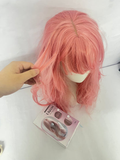 UKeen Wigs 28" Long Wavy Hair Heat Resistant Cosplay Wig for Women (Pink)