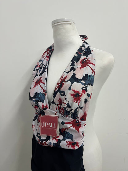 UPALL Floral Halter Deep V One-Piece Swimsuit for Women, Tummy Control Bathing Suit, Stylish Choice for Vacation, Spa & Pool