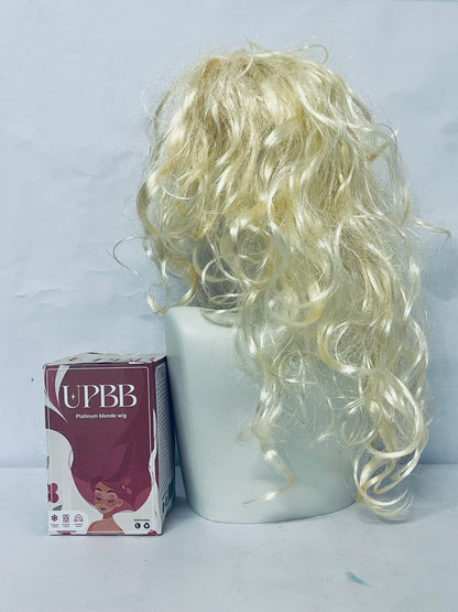 UPBB Platinum Blonde Curly Wigs: Switch Styles with One Click, Unlock Versatile Glamorous Looks