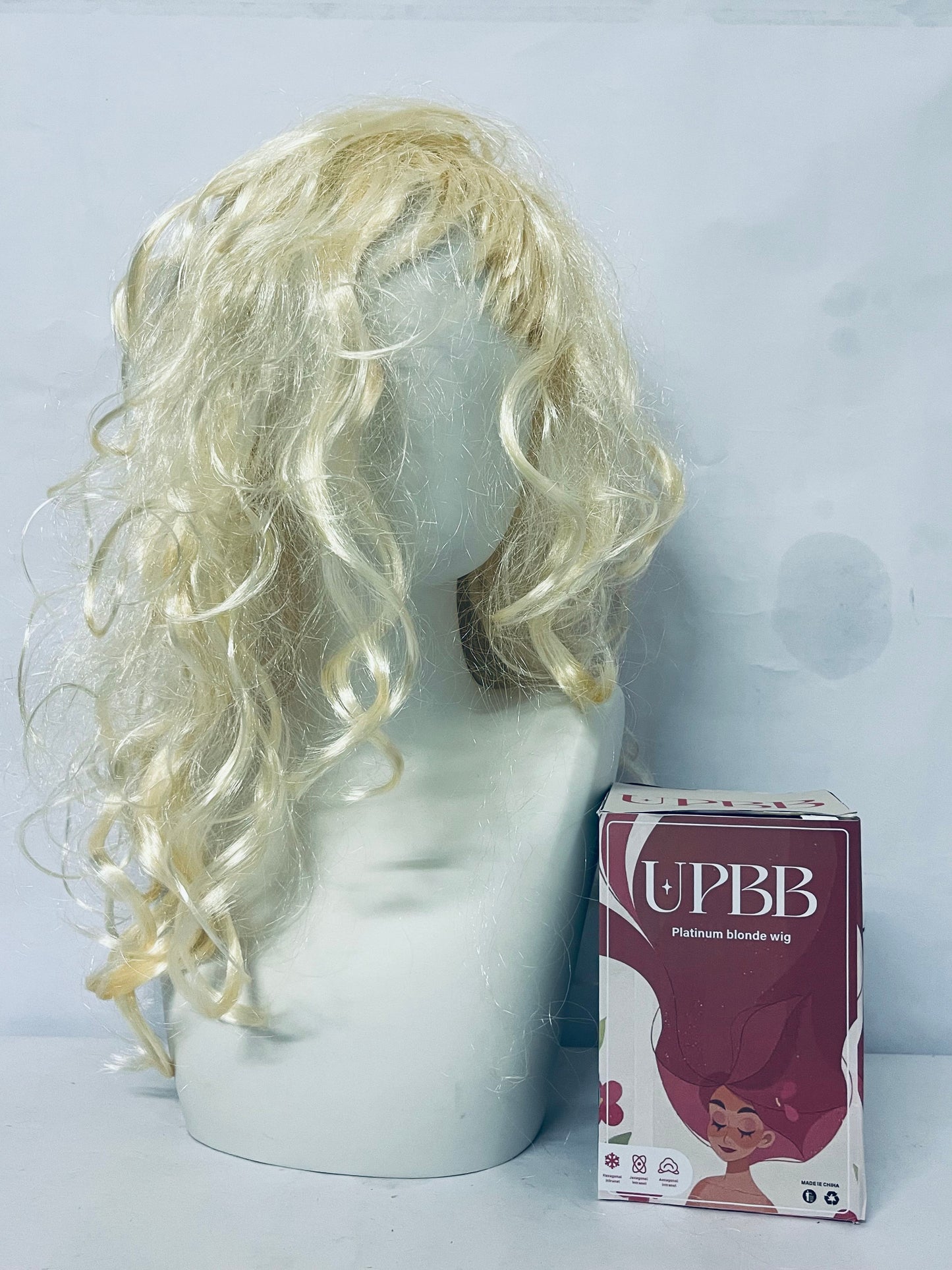 UPBB Platinum Blonde Curly Wigs: Switch Styles with One Click, Unlock Versatile Glamorous Looks