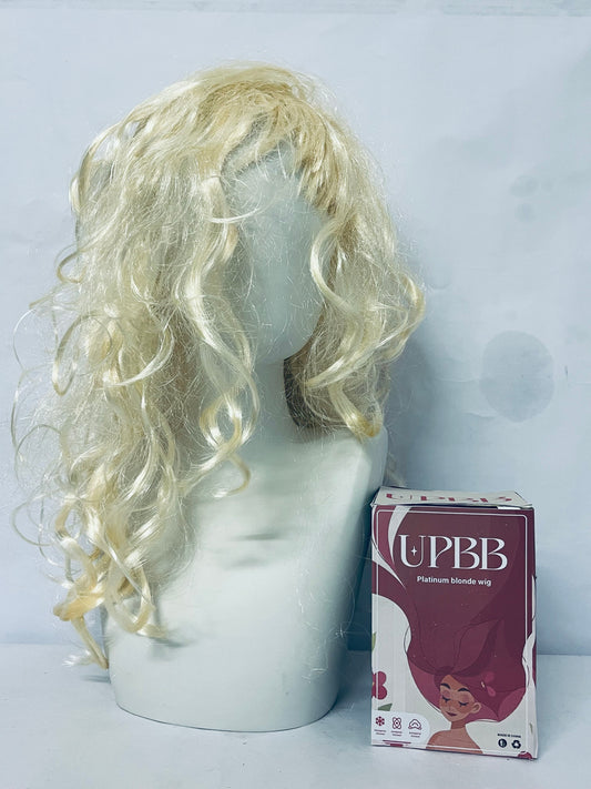 UPBB Platinum Blonde Curly Wigs: Switch Styles with One Click, Unlock Versatile Glamorous Looks