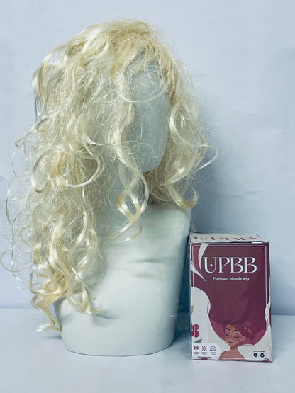 UPBB Platinum Blonde Curly Wigs: Switch Styles with One Click, Unlock Versatile Glamorous Looks
