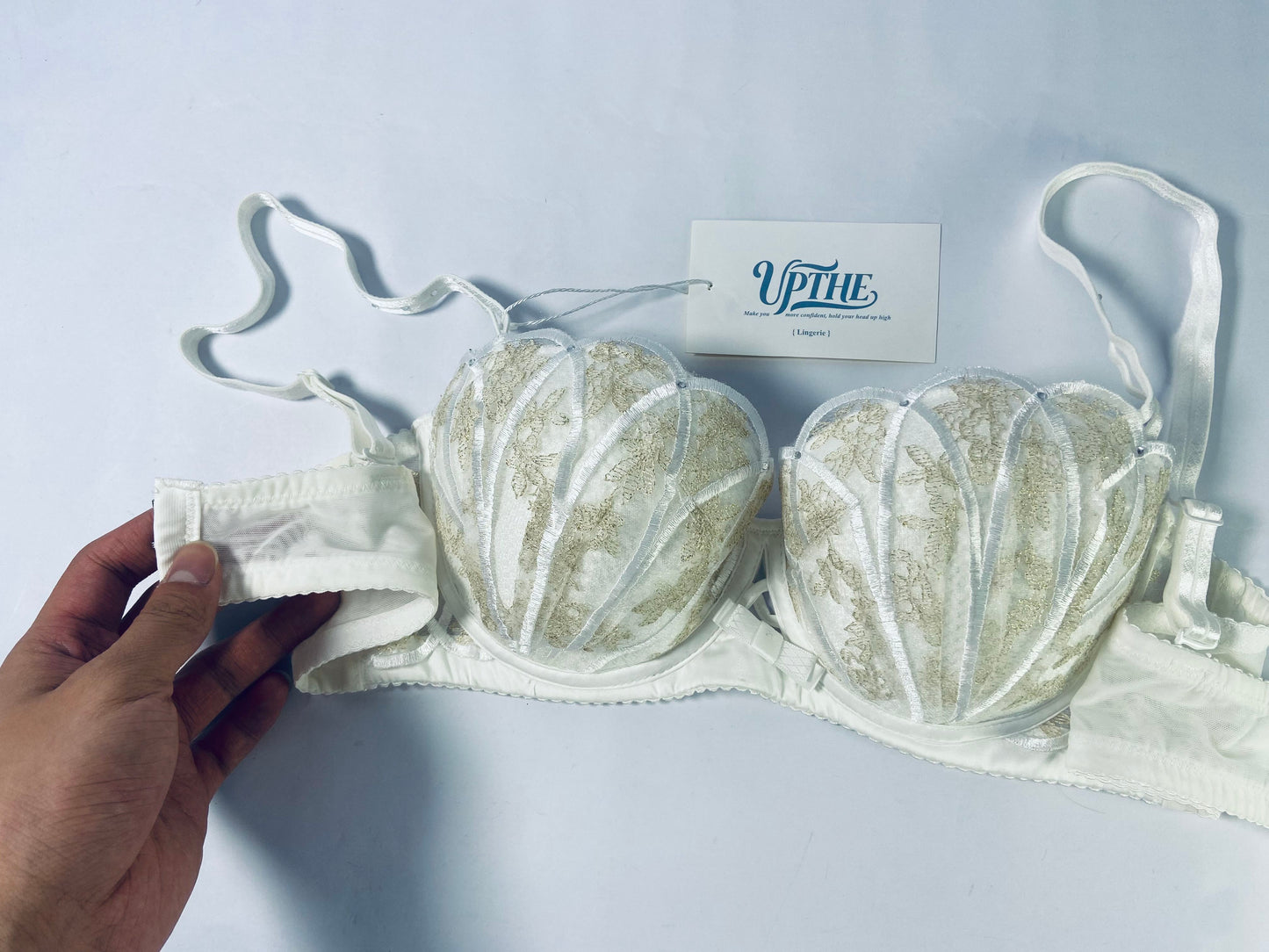 UPTHE Sexy Lace Underwear for Women Plus Size Push Up Bra Full Coverage Underwire Bra