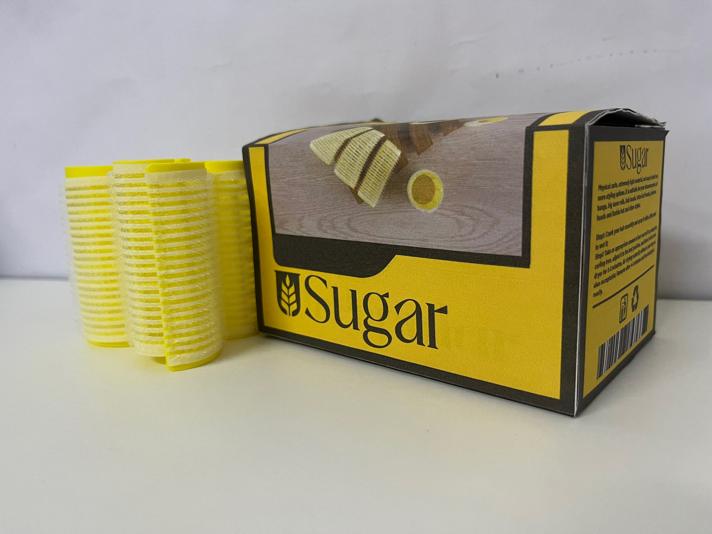 USugar Yellow Ventilated Non-Electric Hair Rollers: Sturdy Plastic Styling Tool for Voluminous Curls