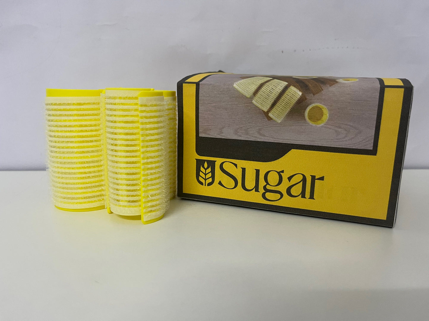 USugar Yellow Ventilated Non-Electric Hair Rollers: Sturdy Plastic Styling Tool for Voluminous Curls