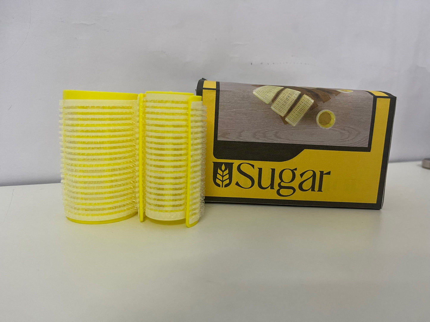USugar Yellow Ventilated Non-Electric Hair Rollers: Sturdy Plastic Styling Tool for Voluminous Curls