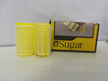 USugar Yellow Ventilated Non-Electric Hair Rollers: Sturdy Plastic Styling Tool for Voluminous Curls