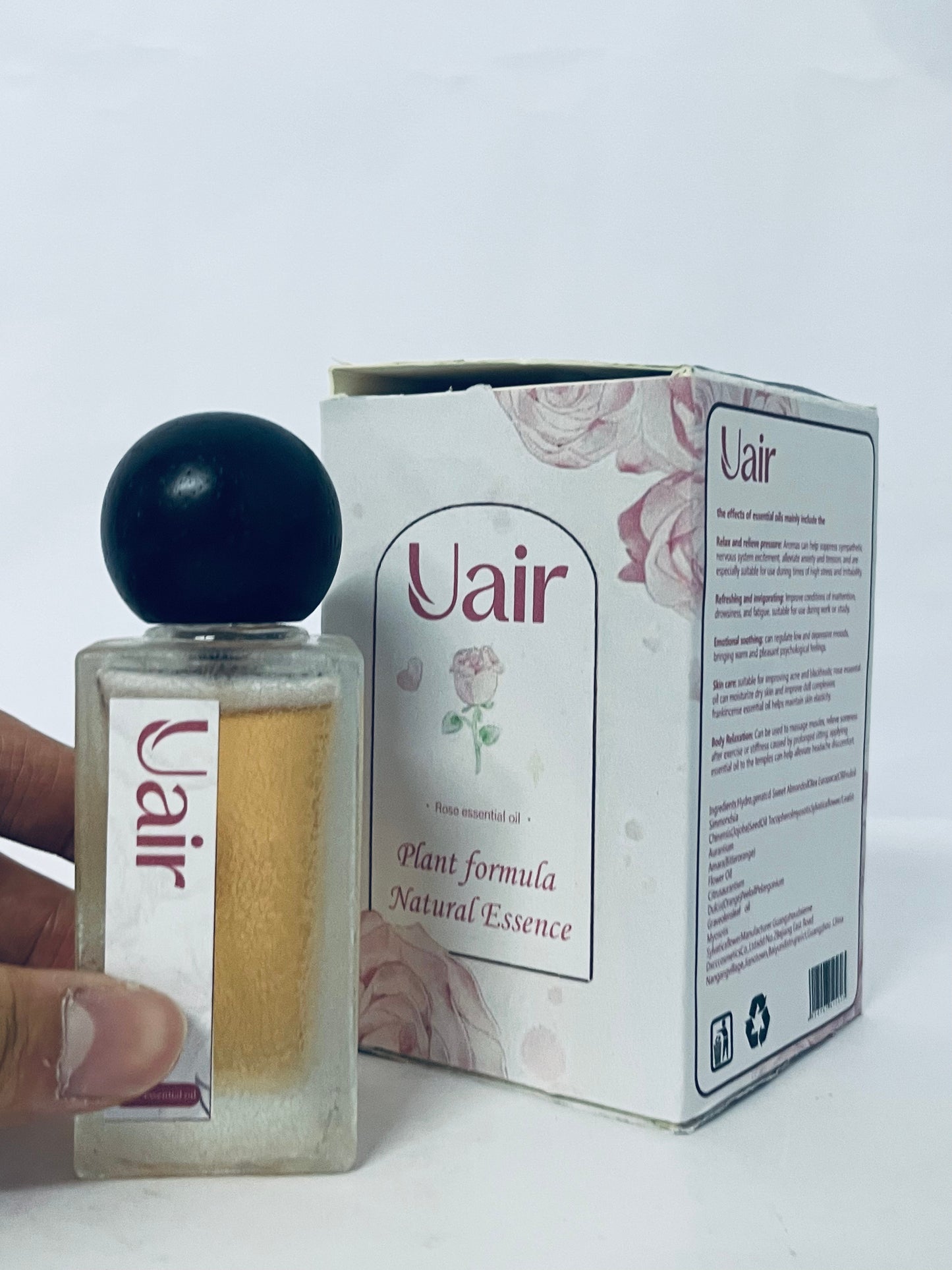 Uair Rose Essential Oil, Natural Plant Formula Essence Oil for Skin Care, Hair Care, Aromatherapy, Massage & DIY