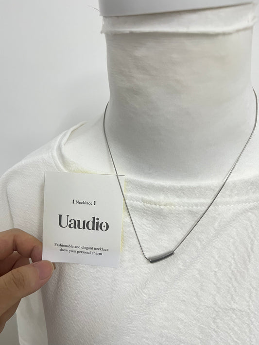 【Uaudio Minimalist Silver Bar Necklace】—— Fashionable and Elegant, Show Your Personal Charm