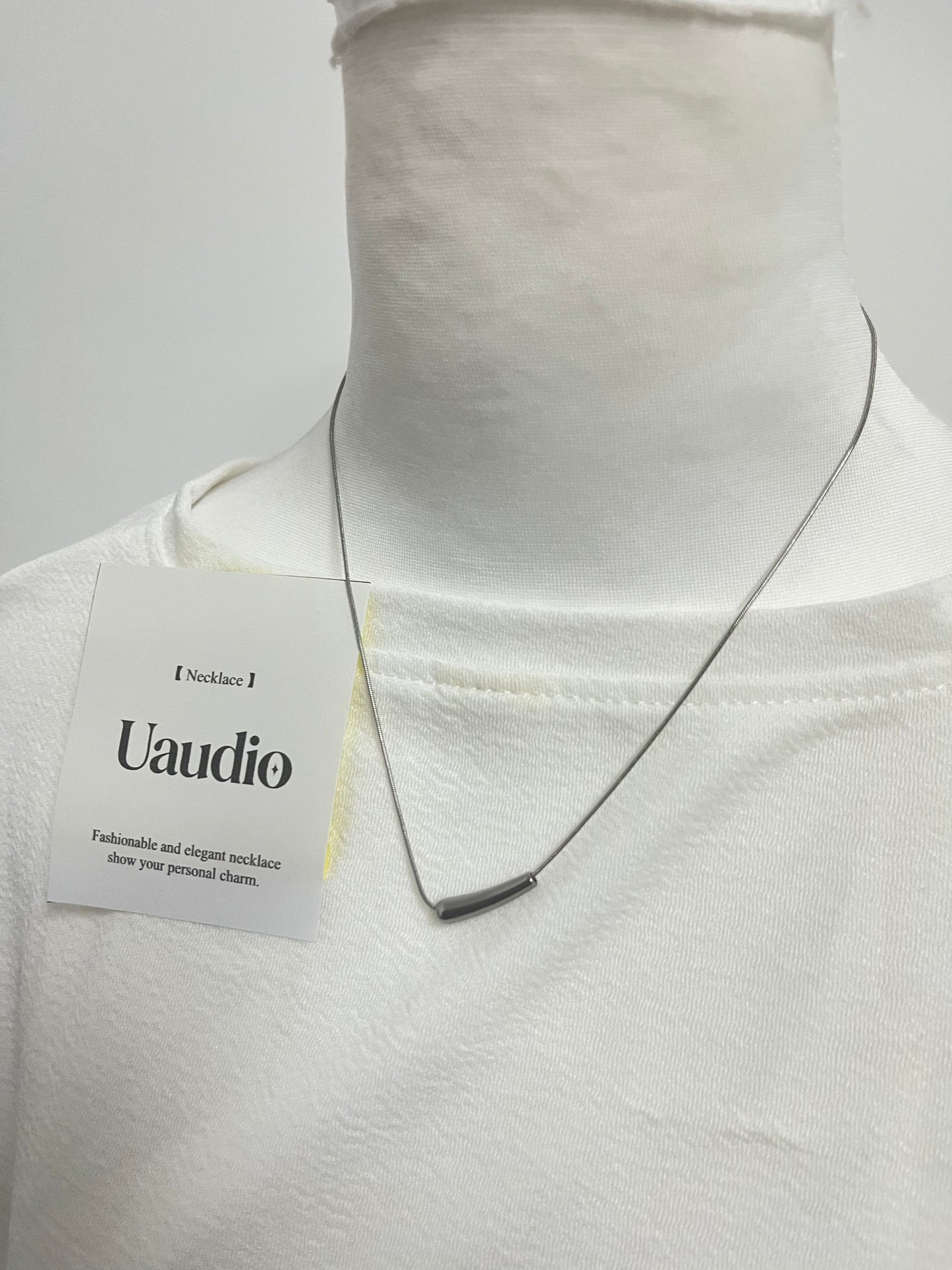 【Uaudio Minimalist Silver Bar Necklace】—— Fashionable and Elegant, Show Your Personal Charm
