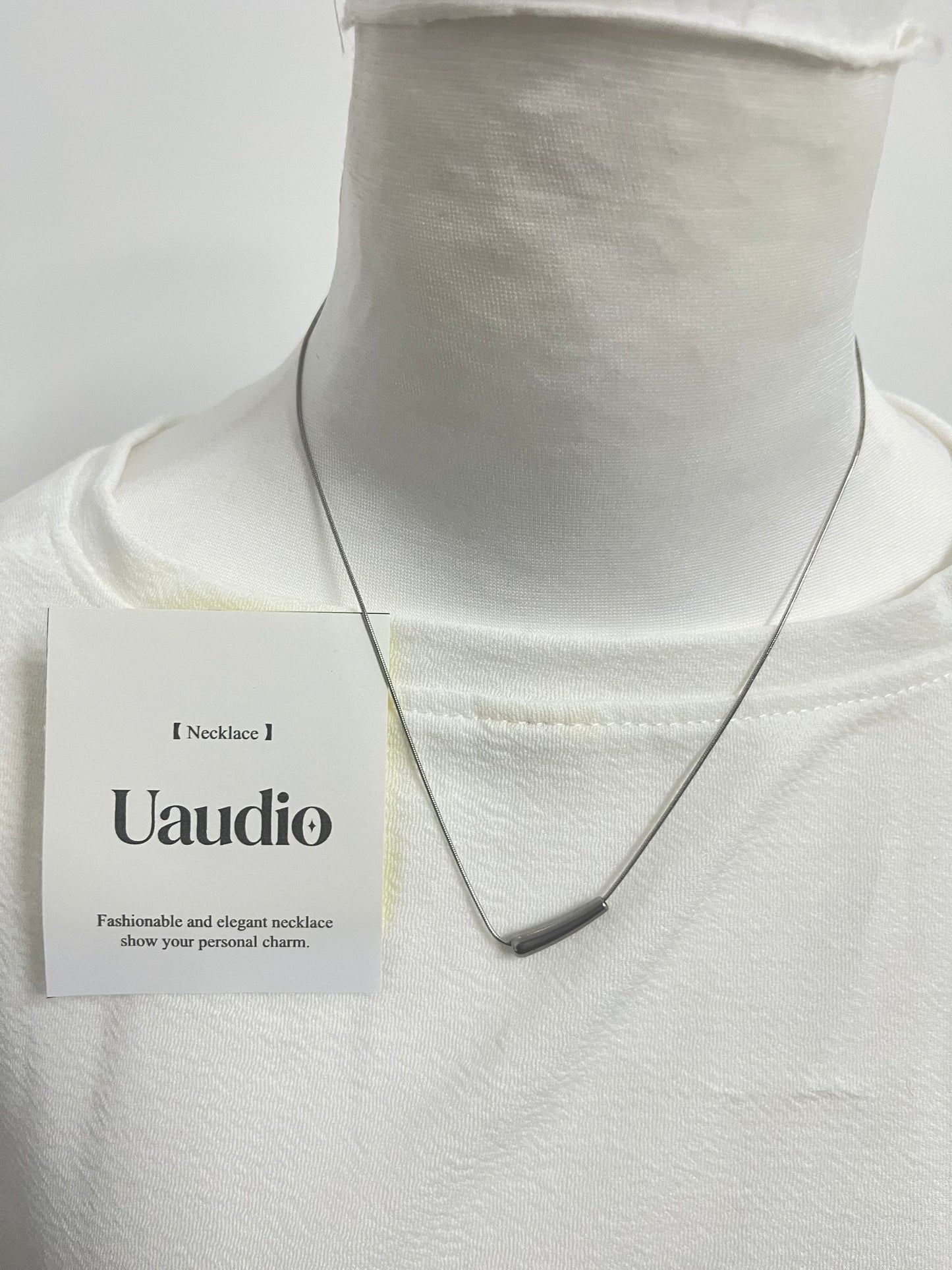 【Uaudio Minimalist Silver Bar Necklace】—— Fashionable and Elegant, Show Your Personal Charm