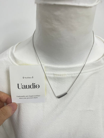 【Uaudio Minimalist Silver Bar Necklace】—— Fashionable and Elegant, Show Your Personal Charm