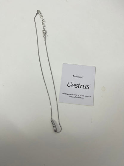 Uestrus Minimalist Geometric Bar Necklace, Niche Design Silver Choker, Must-Have Accessory for Daily & Luxury Outfits