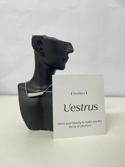Uestrus Minimalist Geometric Bar Necklace, Niche Design Silver Choker, Must-Have Accessory for Daily & Luxury Outfits